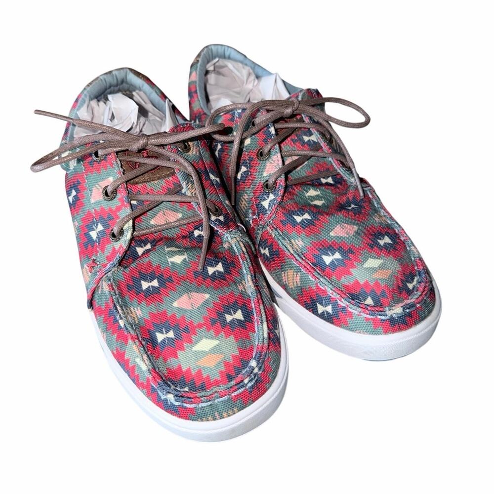 Twisted X Women's Hooey Loper casual shoes red Aztec size 10 southwest western